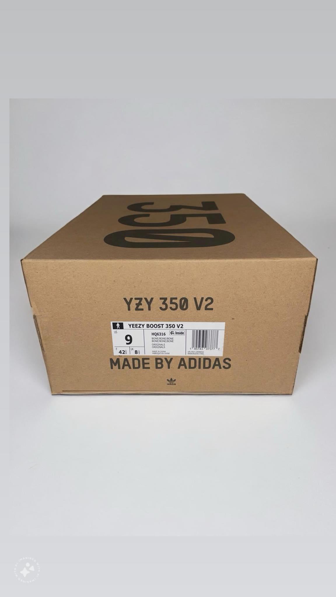 adidas Yeezy Boost 350 V2 Low White Bone HQ6316 Men’s Size 9