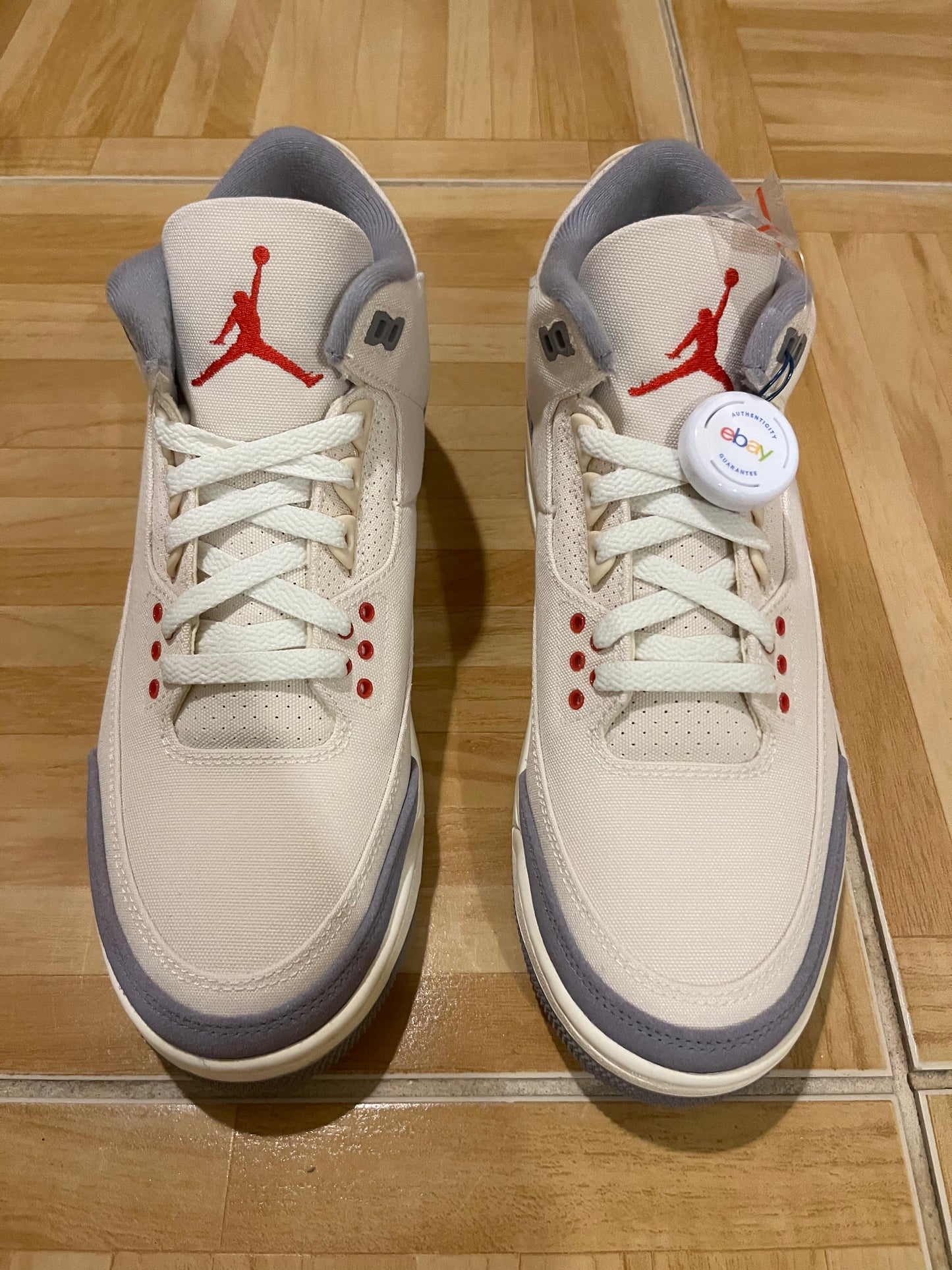 Jordan 3 Retro SE Canvas Muslin White Red Grey Shoes DH7139-100