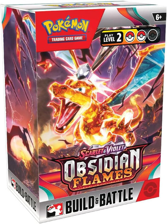 Pokemon TCG: Scarlet & Violet SV03 Obsidian Flames Build & Battle Box - 4 Packs